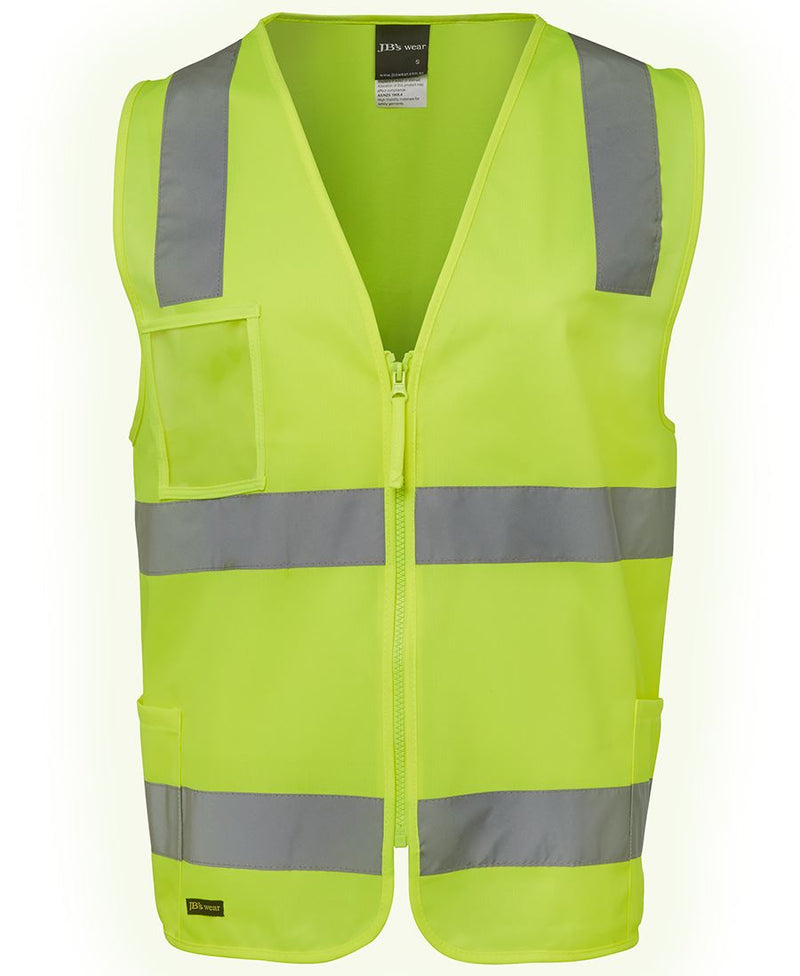 JB's Hi Vis (Day+Night) Zip Safety Vest