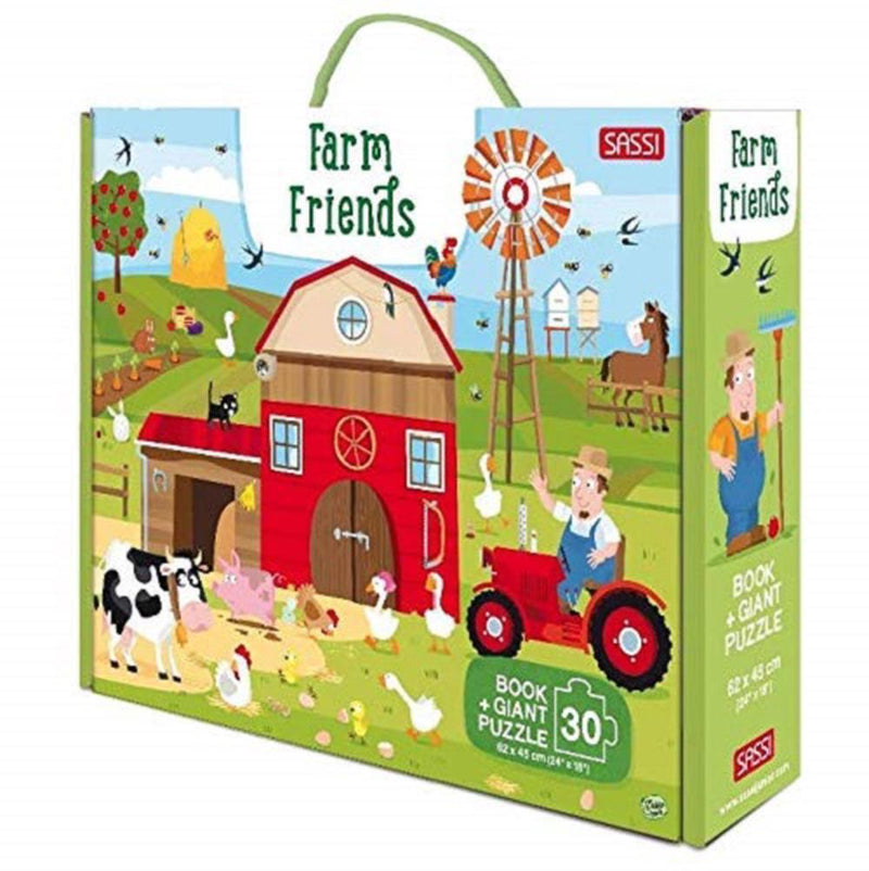 Sassi Book and Giant Puzzle - Farm Friends