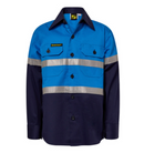 Kids Hivis Two Tone Shirt Long Sleeve - Taped