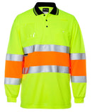 Youth Hi-Vis Bio Motion (Day+Night) Long Sleeve Polo with Reflective Tape