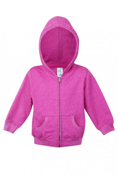 Babies Heather Full Zip Hooded Jacket