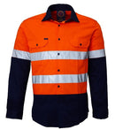 Kids Hi Vis Two Toned Long Sleeve Shirt with Tape