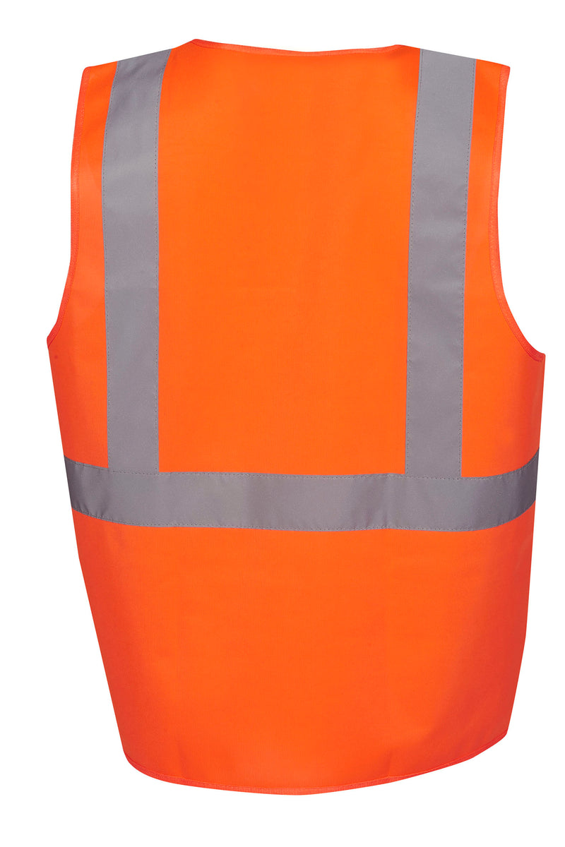 Kids Hi-Vis Safety Vest Taped with Zipper and Pockets