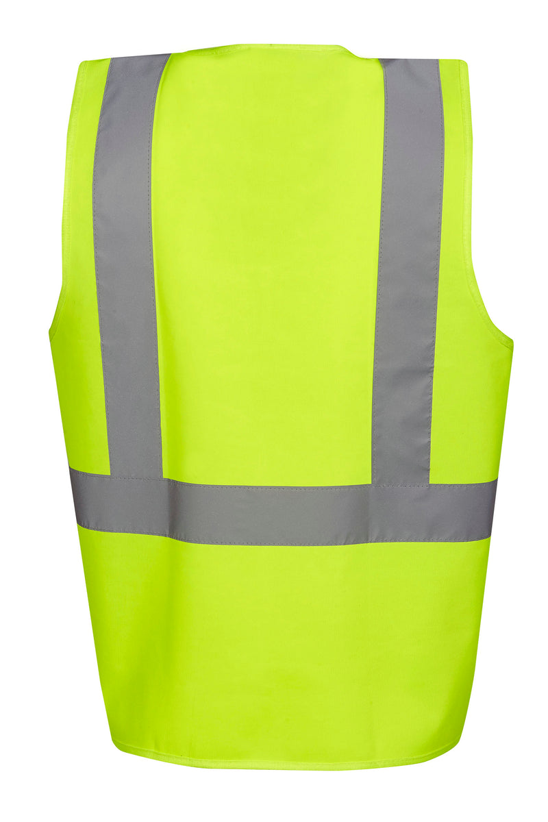 Kids Hi-Vis Safety Vest Taped with Zipper and Pockets