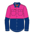 Kids Hivis Two Tone Shirt - Long Sleeve