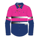 Kids Hivis Two Tone Shirt Long Sleeve - Taped