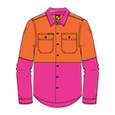 Kids Hivis Two Tone Long Sleeve Shirt