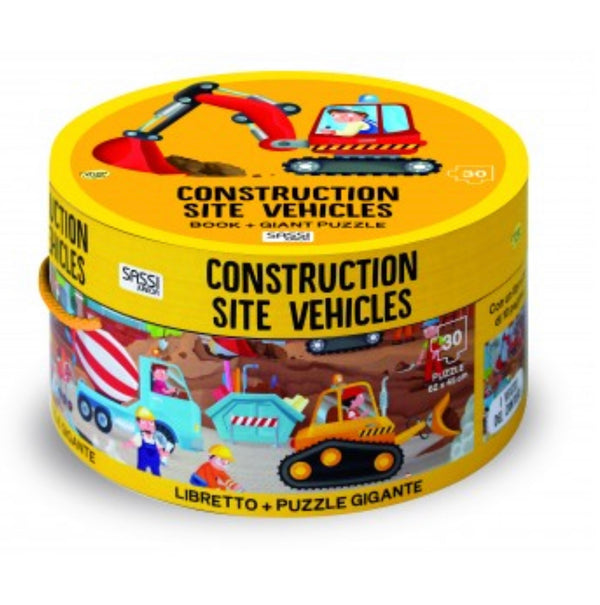 Construction Book and Giant Puzzle - 30 pcs