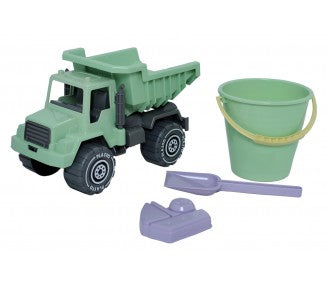 Plasto “I’M GREEN” - Sand set with Tipper Truck - 4pcs