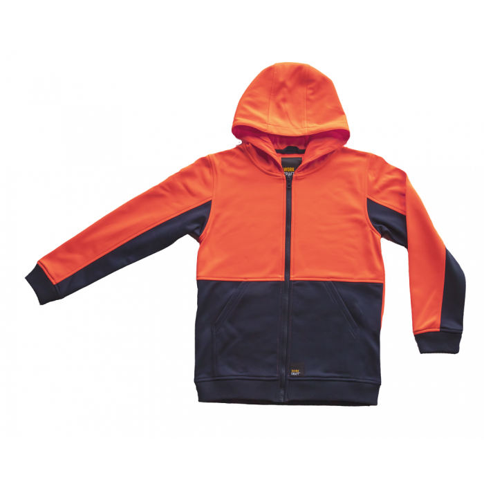 Kids Hi-Vis Full Zip Hooded Jacket