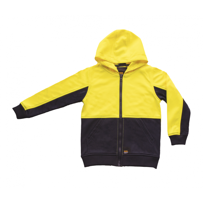 Kids Hi-Vis Full Zip Hooded Jacket