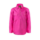 Kids Lightweight Half Placket Long Sleeve Shirt